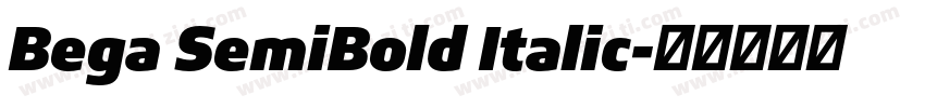Bega SemiBold Italic字体转换